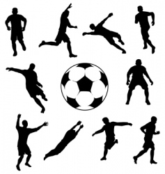 Soccer players vector image