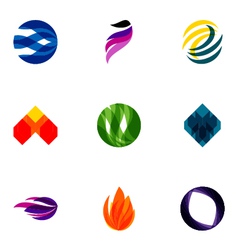 Logo design elements set 05 vector image