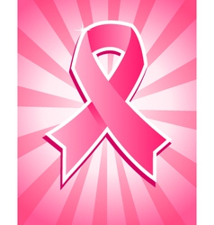 Pink ribbon vector image