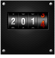 2014 New Year Analog Counter vector image