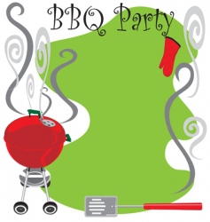 Bbq party invitation vector image