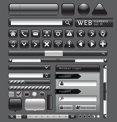 Blank buttons for website vector image