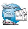 Travel tickets vector image