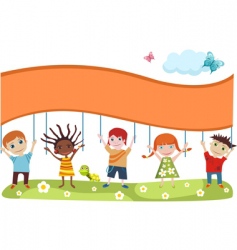 Children's card vector image
