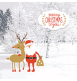 Christmas greeting card vector image