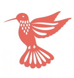 Decorative humming bird vector image