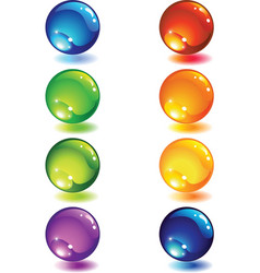 Glass button vector image