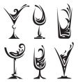 Drinking glass collection vector image