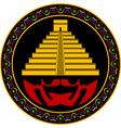 Ancient maya pyramid vector image