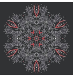 Ornamental round lace pattern vector image