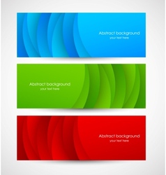 Set of abstract colorful banners vector image