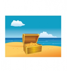 Treasure chest vector image