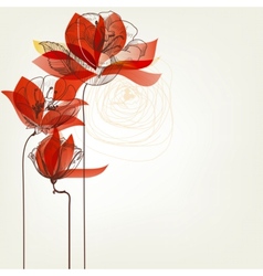 Flowers greeting card vector image