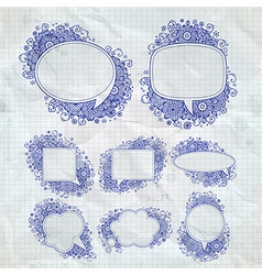 Pen drawn bubbles vector image