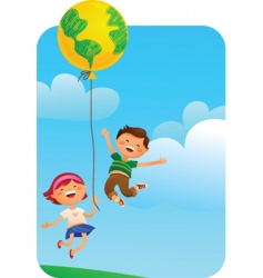 Children balloon vector image