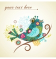Greeting card with bird vector image