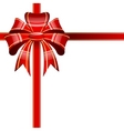 Red bow vector image