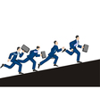 Businessmen running up vector image