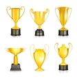 Gold trophy vector image