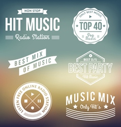 Music Labels vector image