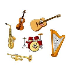 Set of classic musical instruments Set of classic musical instruments vector image