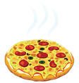 Hot italian pizza vector image