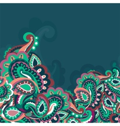 Colorful seamless paisley background vector image