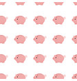 Pink piggy bank seamless pattern piggy bank on vector image