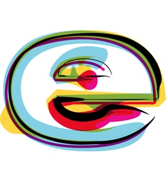 Colorful font vector image