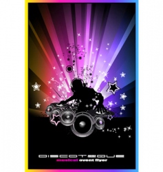 Discotheque Dj flyers vector image
