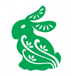 Decorative rabbit vector image