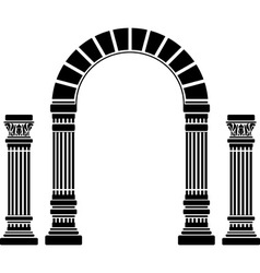 Fantasy arch and columns stencil first variant vector image