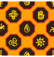 Seamless background with Mexican relics dingbats vector image