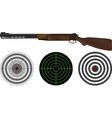 Sporting gun and targets vector image