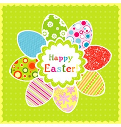 Template easter greeting card vector image