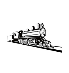 Vintage Train Retro Side View vector image