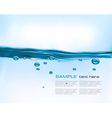 Blue water background vector image