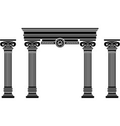 Fantasy arch and columns stencil sixth variant vector image
