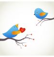 Blue birds vector image
