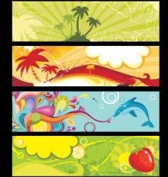 Summer banners vector image