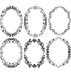 Floral frame vector image