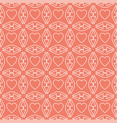 Heart white line valentine day design pattern on Heart white line valentine day design pattern on vector image