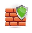 Wall and shield vector image