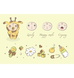 Baby giraffe Baby giraffe vector image