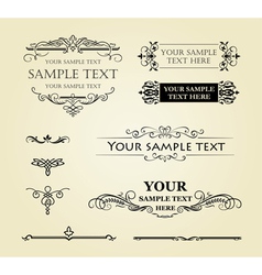 Calligraphic vintage decor vector image