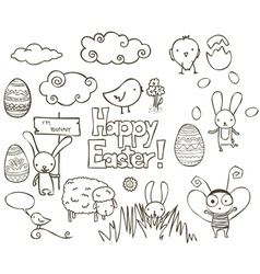 Easter doodle Easter doodle vector image