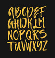 Brushy drawn font vector image
