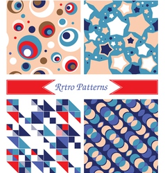 Retro patterns vector image