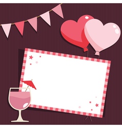 Pink party card vector image