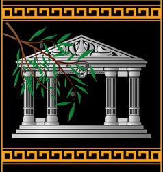Fantasy hellenic temple vector image